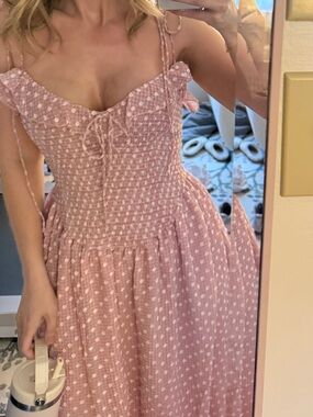 Elegant Pink Lace Dress